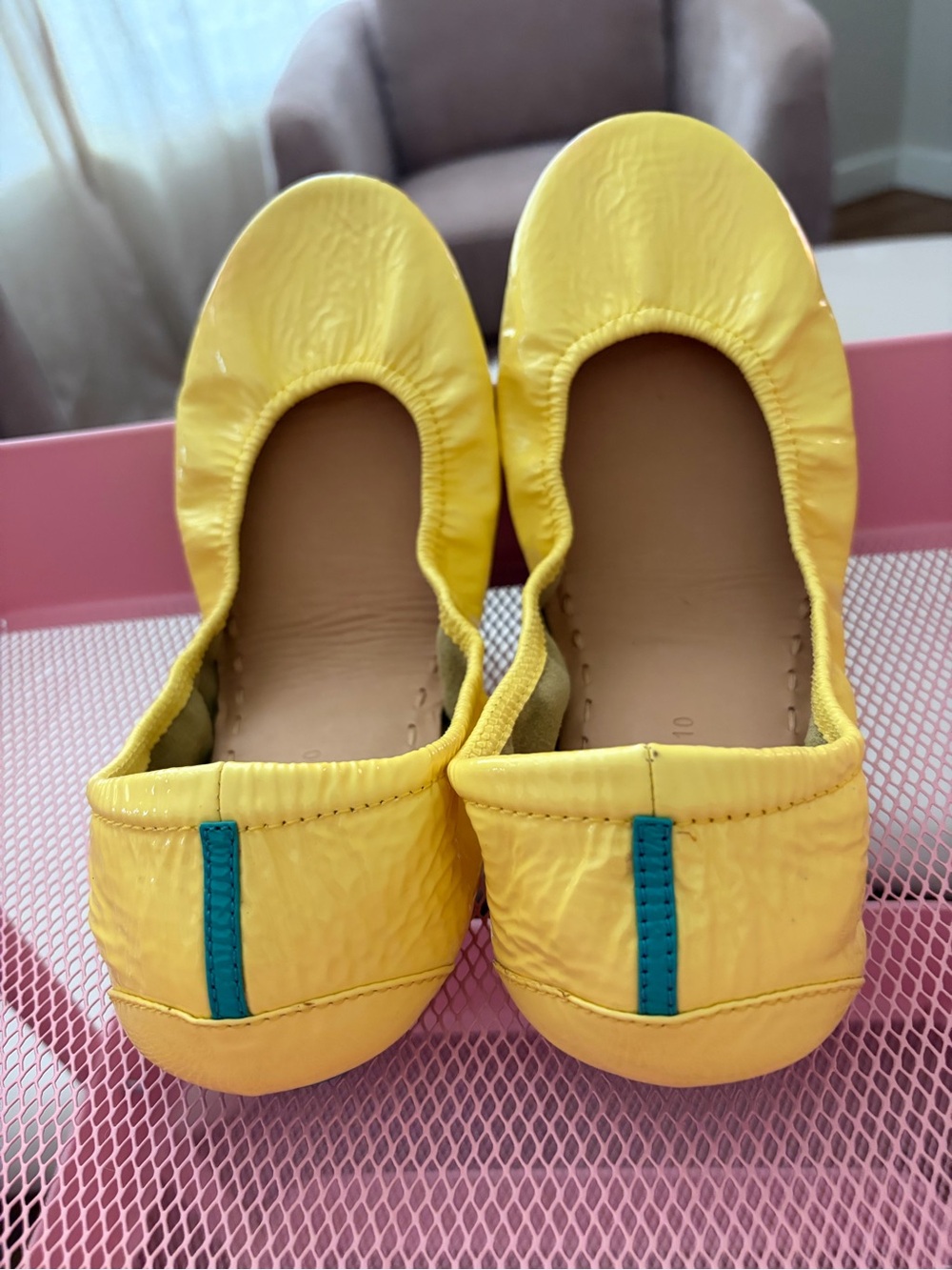 Women’s Tieks Lemon Patent Ballet Flats size 10